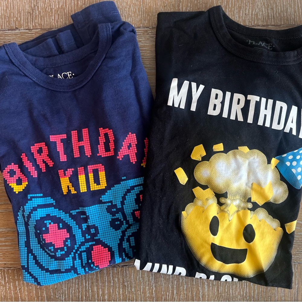 Two birthday t shirts size 10-12